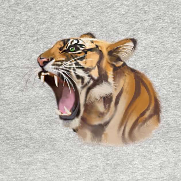 Roaring Tiger Face by Graffix